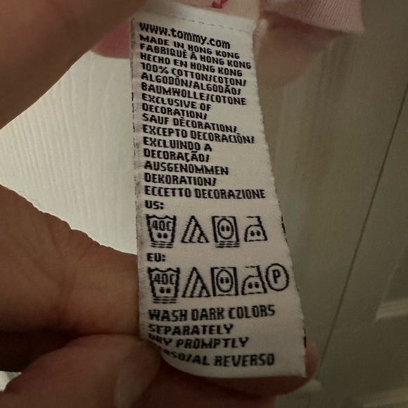 EUC Tommy Hilfiger pink v-neck sweater - Picture 3 of 4